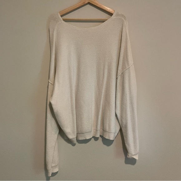 Free People Take Me Places Pullover IvorySweater, Size Large - Picture 3 of 4